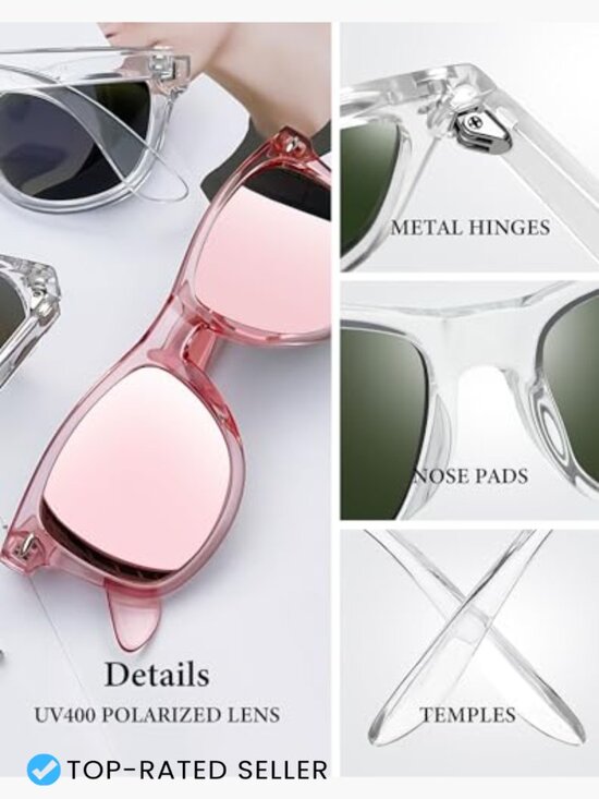 3 Pack Square Sunglasses Polarized UV Protection Trendy Fashion Shades Unisex main image 4